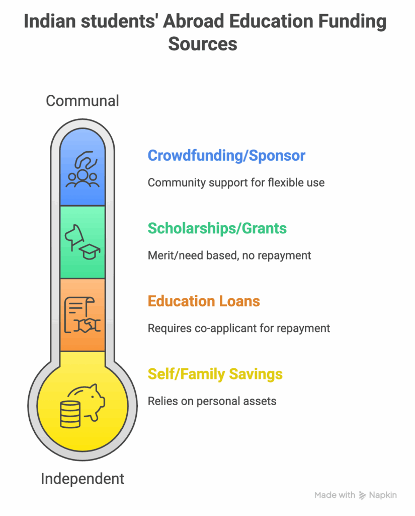 Indian students abroad education funding sources